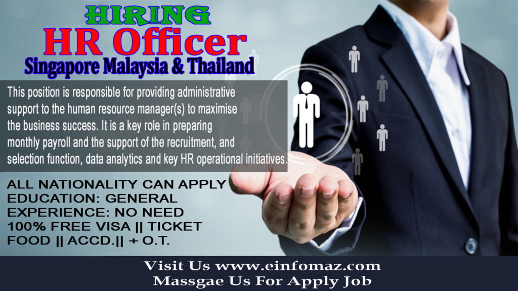 HR Jobs Near Me- HR Officer Singapore, Malaysia & Thailand